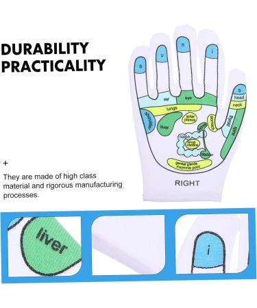 SOLUSTRE Reflexology 1 Pair Acupressure Printed Gloves Schematic Diagram Spandex Hydrating Spa Gloves - Buy Online on GoSupps.com