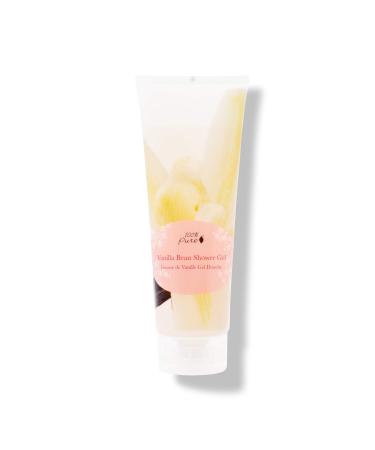 100% PURE Vanilla Bean Shower Gel Natural Foaming & Hydrating Body Wash - Deeply Moisturizing Gentle Soap Cleanser for All Skin Types Even Sensitive - Gluten-Free - 8 Fl Oz