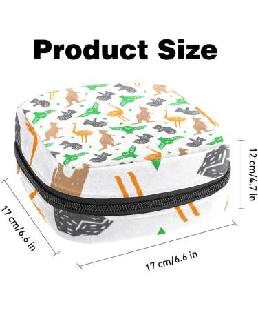 Flamingo Women's Binding Retention Bag | Kangaroo Bear Owl Menstrual Cup Bag with Zipper | Storage for Inserts Panty Liners & Tampons | Multicolored Bag for Girls - Buy Online on GoSupps.com