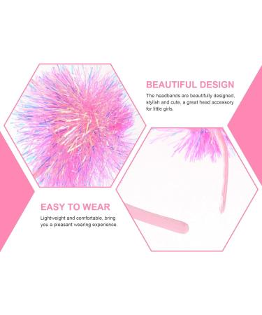 minkissy Pom Pom Headband Pom Pom Head Bopper Pom Party Headband Tinsel Headband Pompom Ball Headband for Women Girls Pink - Buy Online on GoSupps.com