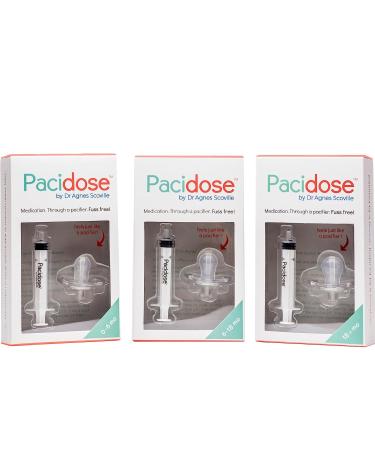 Pacidose Pacifier Medicine Dispenser with Oral Syringe for Newborns 0-6 Months - Buy Online on GoSupps.com