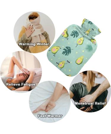 NAANLE PALMBLATT Funny Avocado Hot Water Bottle - 1L Transparent Cover for Bed & Hand/Foot Warmer Pain Relief & Heat Therapy - Buy Online on GoSupps.com