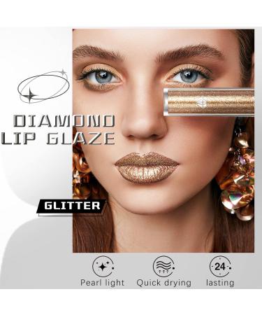 NewBang Metallic Glitter Liquid Lipstick Set - 3 Colors, Chameleon Lip Gloss, Waterproof Formula - Christmas Party Makeup Gift - 0.33 Fl Oz (Pack of 3) - Buy Online on GoSupps.com