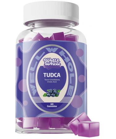 Well&Whole Bile Salts Supplement TUDCA Gummies 1000mg + Milk Thistle 500mg - Clinically Studied Liver Support for Detox & Digestion - Vegan Non-GMO - 60 Count s