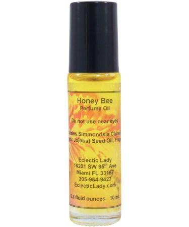 Honey Bee Perfume Oil 0.3 Oz Portable Roll-On Fragrance with Long-Lasting Scent Delightful Essential Oils and Jojoba Oil For Daily Use 0.3 Fl Oz (Pack of 1)