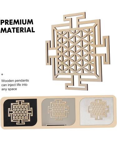 Cabilock 1pc Wooden Wall Hangings Sacred Geometry Home Decor Of Life Wall Art Geometric Wall during As Shown1 - Buy Online on GoSupps.com