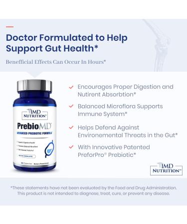 1MD PreBioMD - Prebiotic with PreforPro for Healthy Digestion & Gut Health - Buy Online on GoSupps.com