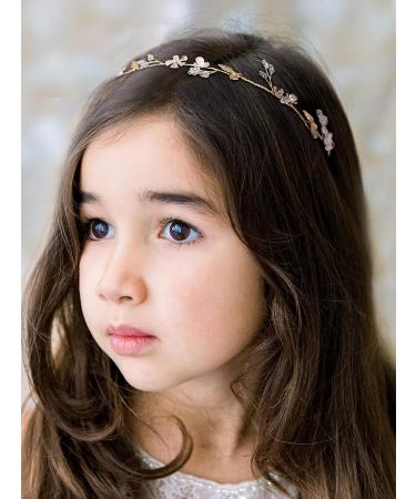 SWEETV Handmade Flower Girl Headpiece for Wedding and Birthday Parties - Princess Hair Accessories for Toddlers - Buy Online on GoSupps.com