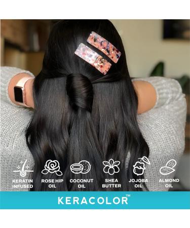 KERACOLOR Kit of 3-in-1 (Cleanse + Conditioner + Color) Onyx Semi-Permanent Hair Dye and Finishing Hair Spray 10oz - Buy Online on GoSupps.com