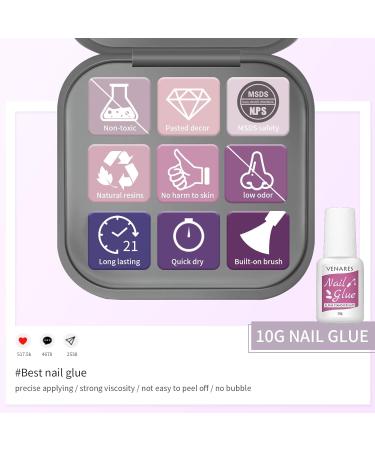 Venares Acrylic Fake Nail tips Set 500 Pieces Ballerina Tips for Gel Nails 10 Sizes Natural Full Cover False Tips Nails with Nail Glue Nails File Nail Buffer Block Nail Brush Nail Clippers and Box White - Buy Online on GoSupps.com