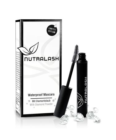Nutralash Mascara Waterproof - Mascara R sistant l'Eau avec Poussi re de Diamant I Pour des Cils Plus Longs et Volumineux I Ricils traitant l'Acide Hyaluronique I Fabriqu en Allemagne I 5 ml