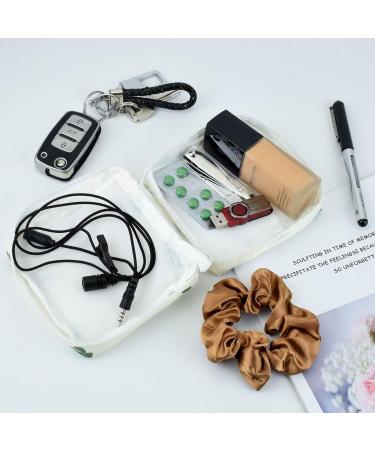 Sanitary Napkin Storage Bag & Menstrual Cup Pouch - White Cactus Design - Buy Online on GoSupps.com