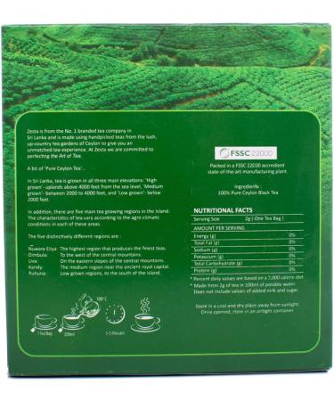 Zesta BOPF 100% Pure Ceylon Tea 100-Count Tea Bags x 1 (BOPF 100 Tea Bagsx 1) - Buy Online on GoSupps.com