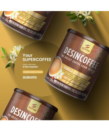 Desincoffee Supercaf Sugar Free | Pre-workout with MCT and B-complex for sustained energy | Without the effects of regular caffeine - Baunilha and Hazelnut flavor - Buy Online on GoSupps.com