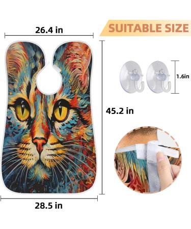 Cat Beard Bib Apron | Beard Hair Catcher for Men | Perfect Gifts for Dad Father's Day & Christmas | 2 Suction Cups Included - Buy Online on GoSupps.com