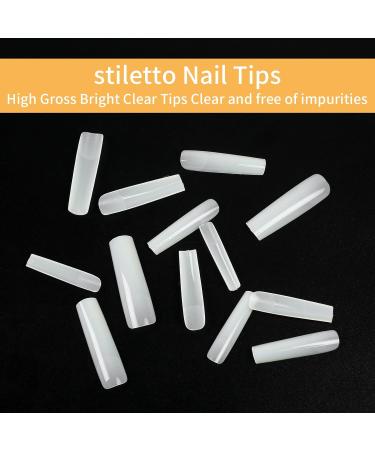 KOXXIAMOQ Soft Gel Full Cover Nail Tips for Nail Extensions 240 Pcs Clear Coffin Ballerina Fake Nails No C Curve Nail Tips Frosted Long Acrylic False Nails Traceless (natural) - Buy Online on GoSupps.com