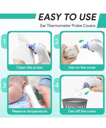 Buy 100 Pieces Brown Fever Thermometer Protective Caps | Compatible with All Brown Thermoscan Ear Covers - Ideal One-Way Covers for Accurate Temperature Measurement - Buy Online on GoSupps.com