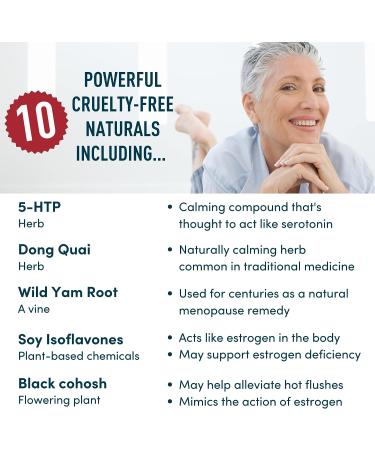 Menopause Relief Supplements with 5-HTP, Dong Quai, Black Cohosh - Hot Flashes & Night Sweats Relief - Women's Multivitamin 40 Plus - 90 Capsules - Buy Online on GoSupps.com
