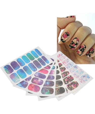 Nail Art Stickers Easy to Stick Decorative Waterproof Water Transfer Nail Decals for Girls for Women for Kids - Buy Online on GoSupps.com