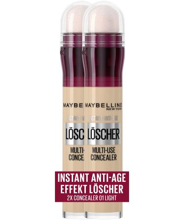Maybelline New York cover in a double pack instant anti-aging effect concealer fire briefs with micro-extinguishing applicator No. 03 Fair 2 x 6.8 ml 6.8 ml (2 Pack) No. 03 Fair