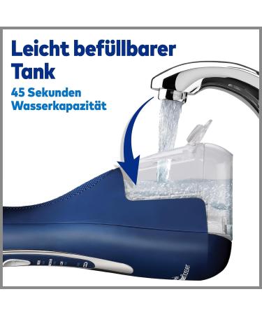 Waterpik Cordless Oral Shower - Advanced Wireless Flosser with Adjustable Pressure Induction Charging & 4x Essentials - Blue - Buy Online on GoSupps.com