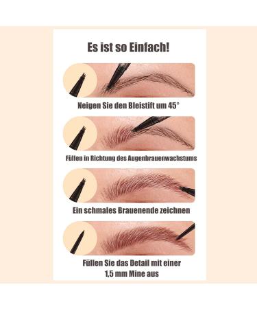 EONFAVE 2in1 Magic Eyebrow Pen with 4 Points 3D Microblading Eyebrow Pen Waterproof and Smudgeproof New Eyebrow Pencil More Durable and Natural Dark Gray 03 - Buy Online on GoSupps.com