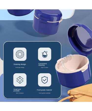 Blue Denture Container for Safe Prosthesis Storage | Dissose Dinner Box for Tooth Care - Buy Online on GoSupps.com