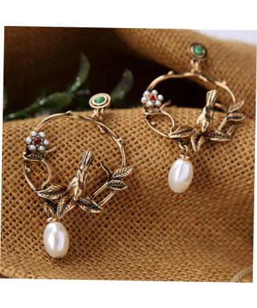 PACKOVE Circle Earrings Fashion Earrings Women Earrings Flower Earrings Vintage Accessories - Buy Online on GoSupps.com
