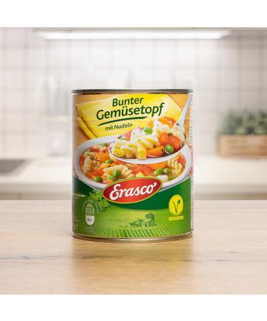 Erasco Colorful Vegetable Pot 800g Quick 5-Minute Vegetarian Meal with Fresh Veggies Simply Delicious & Convenient - Buy Online on GoSupps.com