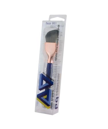 Bdellium Tools Professional Makeup Brush - Golden Triangle 951 Small Slanted Double Dome Blender | Vegan Soft Synthetic Fibers for Blending - Blue (1pc - Buy Online on GoSupps.com
