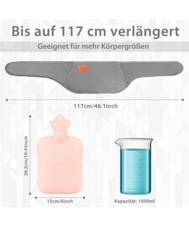 Ezilif 3-in-1 Hot Water Bottle Belt | Pain Relief & Comfort for Adults & Children - Grey - Buy Online on GoSupps.com