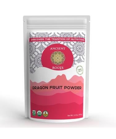 Ancient Roots Dragon Fruit Powder - All-Natural Food Coloring, Filled with Antioxidants, 25 Servings (3.5 ounces)