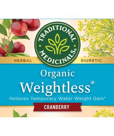 Organic Weightless Women's Herbal Tea - Caffeine Free Cranberry | Traditional Medicinals - 16 Wrapped Tea Bags - Buy Online on GoSupps.com