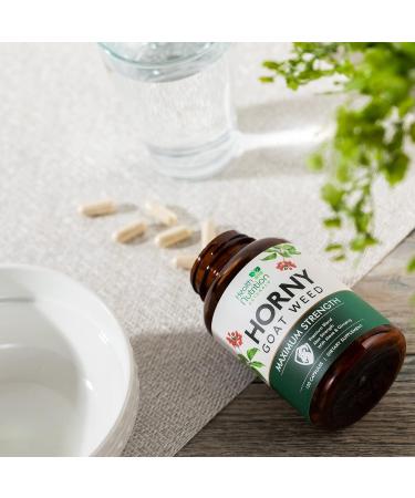 Horny Goat Capsules for Men & Women - 1590mg Extra Strength with Maca, Tongkat Ali, and Ginseng - Epimedium Supplement - 120 Capsules - Buy Online on GoSupps.com
