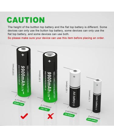 Buy 8 Pack Button Top 18650 Rechargeable Battery 9900mAh - High Capacity 3.7V for Headlamp & Flashlight | International Shipping - Buy Online on GoSupps.com