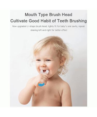Dirk41 Kids U-Shaped Toothbrushes - 4 Pack Blue | Rounded Children U Shape Toothbrush for 360 Oral Care - Buy Online on GoSupps.com