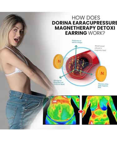 Dorina 6 Pair EarAcupressure Magnetherapy Detox Earrings for Lymph & Slimming - Buy Online on GoSupps.com