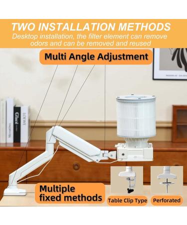 Aspirateur Ongles Avec Bras Rotatif 360 Deux Modes D'Installation Avec Clairage Led Carr Fixation Par Vis - Buy Online on GoSupps.com