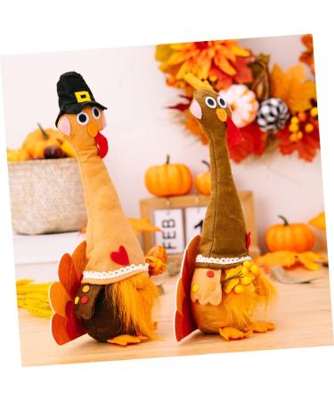 Alipis Dwarf Turkey Decor Ornament Thanksgiving Turkey Gnome Thanksgiving Stuffed Gnome Autumn Fireplace As Shown 1 35X6X5CM - Buy Online on GoSupps.com