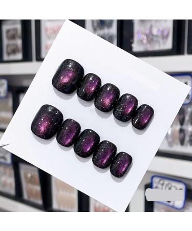 Handmade Long and Short Nail Patches for Artificial Nail Enhancement(Color:19531 Size:M)
