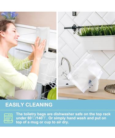 SPLF 4 Pack TSA Approved Leakproof Clear Toiletry Bags - Quart Size Zipper Bags for Travel, BPA Free Makeup Cosmetic Bags for Men and Women - Airport Compliant - Buy Online on GoSupps.com