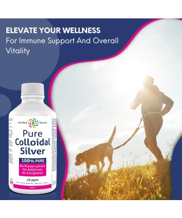Pure Silver Colloidal - 10ppm 600ml | Made in Canada & 3rd Party Tested | Premium Colloidal Silver for Daily Use Nutrimed Naturals Nutrition Nature & You - Buy Online on GoSupps.com