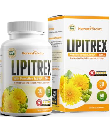 Swollen Feet and Ankles? Lipitrex Helps Reduce Swelling in Legs and Feet from Water Retention, Edema, & Slows Your Ankles from Swelling - Best for an Ankle That is Swollen, Swollen Foot, Edema in Leg