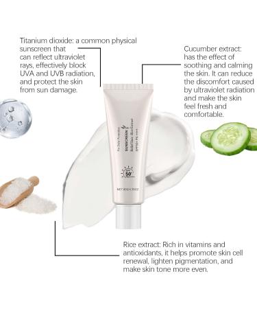 Rice Sun Cream Spf 50 Face And Body Sunscreen For All Skin Types Protective Cream Spf50 High Protection Uva-Uvb High Protection Sunscreen Sfp50 Uva (1PC) - Buy Online on GoSupps.com