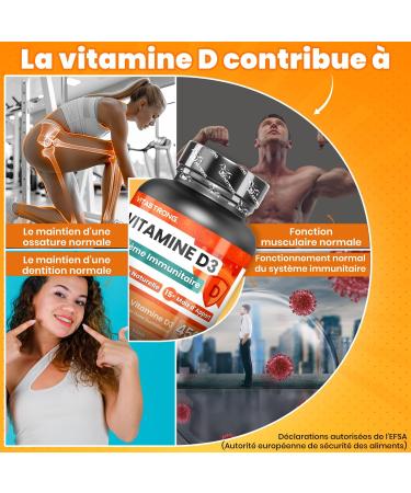 Vitamine D3 2000 UI 50mcg 1 par Jour 450 Comprim s Vitamine D3 Cholecalciferol (15+ Mois) Syst me Immunitaire Os Dents Muscles Suppl ment Haute Dose Premium Quality Vitastrong - Buy Online on GoSupps.com