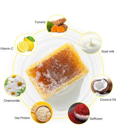 Lemon Turmeric & Kojic Acid Soap Natural Skin Beauty Soap Bar 100g Palm Oi Bar Soap Remove Acne Blackheads Dark Spots Smooth Skin Deep Cleansing Gentle Soap for Face and Body Moisturizing - Buy Online on GoSupps.com