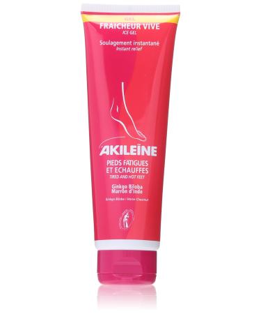 Akileine Refreshing Ice Gel for hot  tired and painful feet and legs  4 oz.