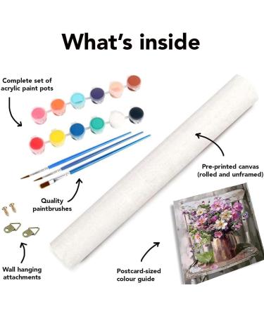 Flowers DIY Oil Painting by Numbers | Paint by Numbers for Adults | 16x20 Inch Canvas | MT10940 - Buy Online on GoSupps.com