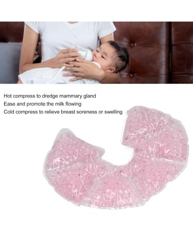 Breast Gel Pad Hot Cold Compress - Promote Milk Flow Reduce Swelling Special Shape - Pink | International Shipping - Buy Online on GoSupps.com