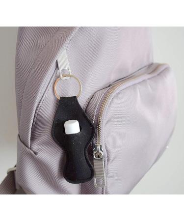 10Pcs Black Neoprene Lipstick Holder Keychain Keyring - Travel Lip Balm Holder Pendant for Men and Women - Buy Online on GoSupps.com